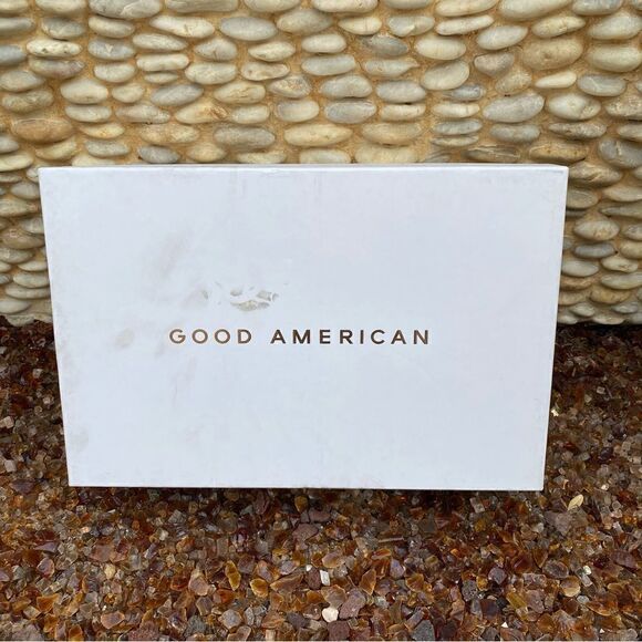 New (NIB): Good American Caged Slanted Sandals in Neoprene Black size 7.5 - Picture 10 of 13